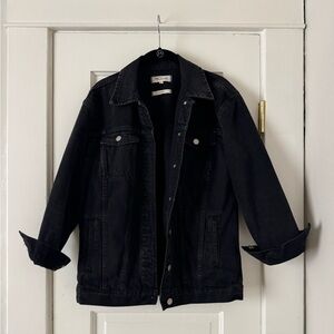 Madewell Black Oversized Denim Jacket
